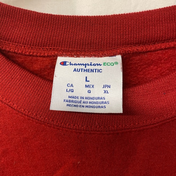 Red Champion Eco Crewneck Sweater - Picture 3 of 4